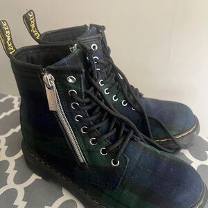 Dr. Martens 1460 Zip Tartan Lace Up Boots